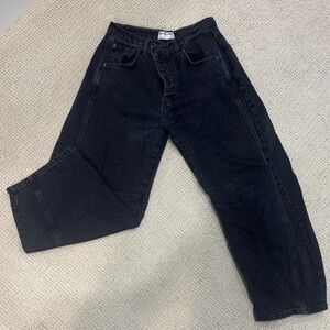Free People Barrel Jean size 27 black